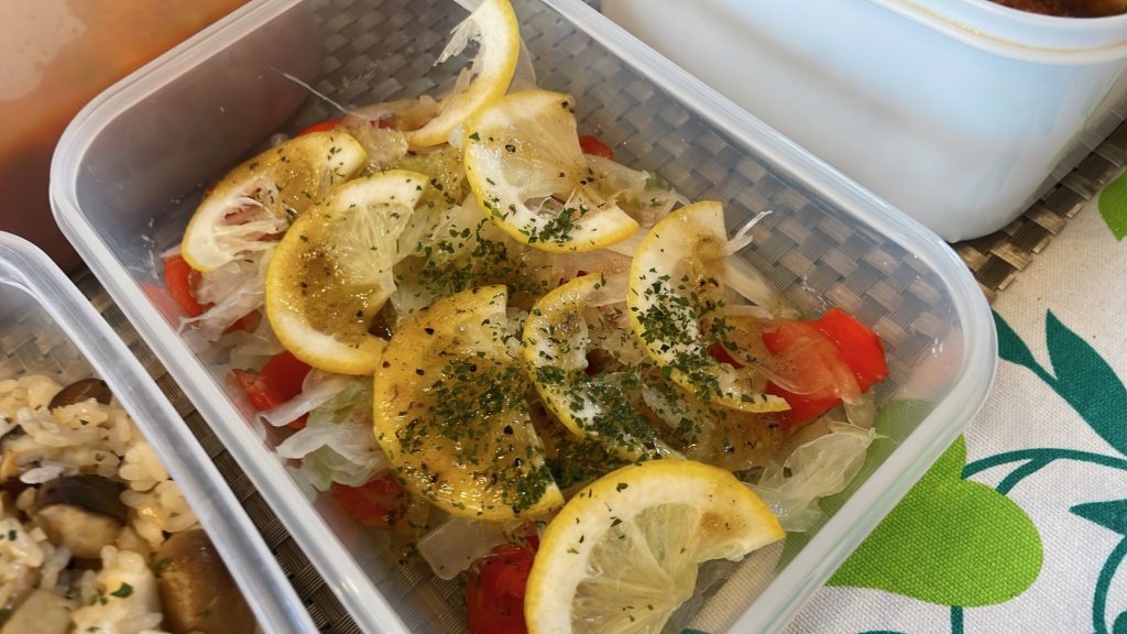 料理教室マンツーマンサーモンマリネ