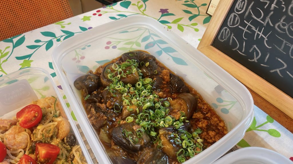 料理教室マンツーマン麻婆茄子