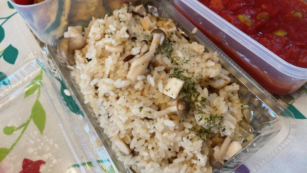 料理教室マンツーマンきのこバターライス