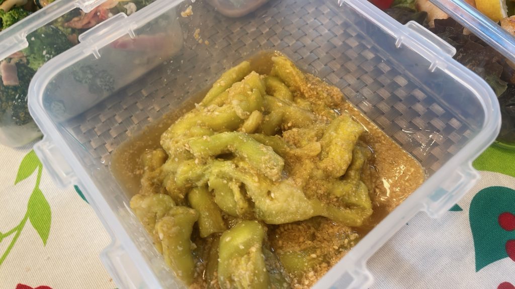 料理教室マンツーマン茄子胡麻酢和え