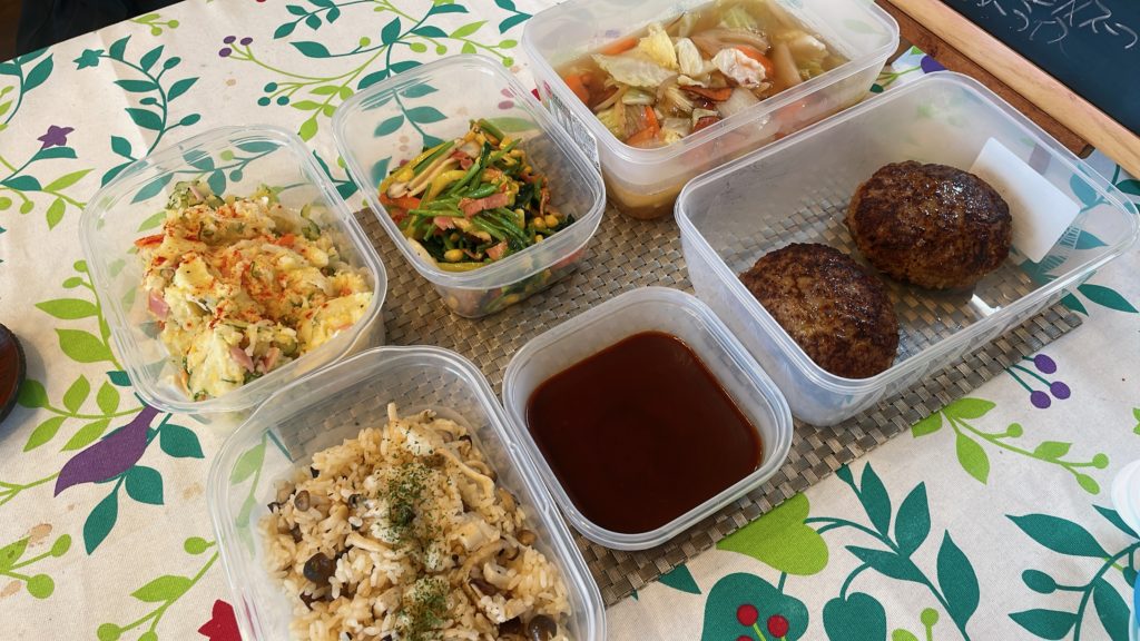 料理教室マンツーマンデミハンバーグセット