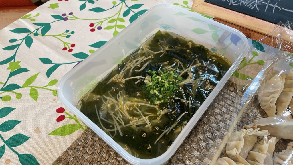 料理教室マンツーマンわかめスープ