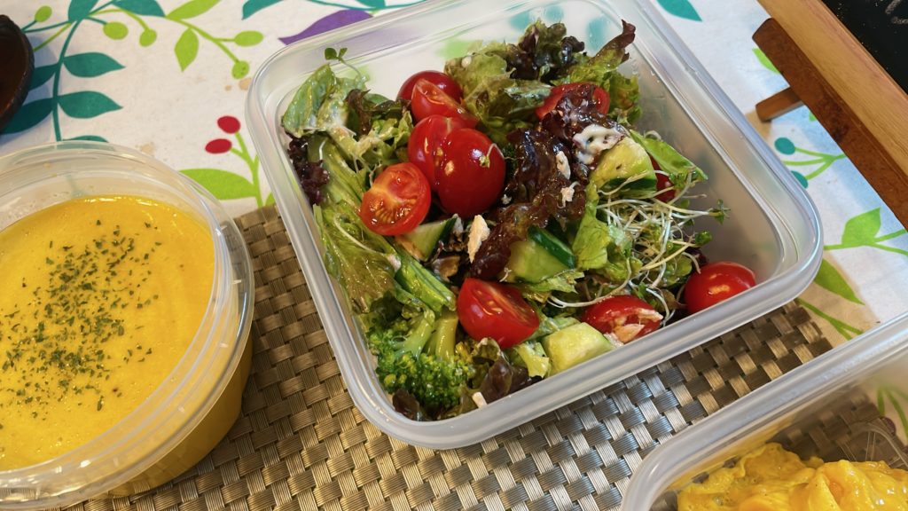 料理教室マンツーマンスプラウトナッツサラダ