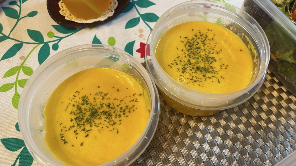 料理教室マンツーマンかぼちゃポタージュ
