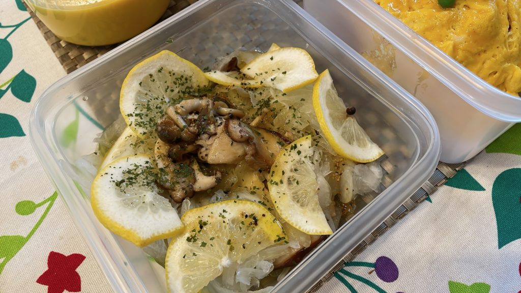 料理教室マンツーマンきのこマリネ