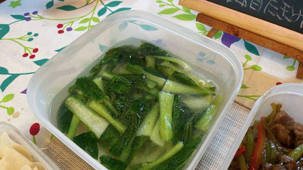 料理教室マンツーマンワンタンスープ