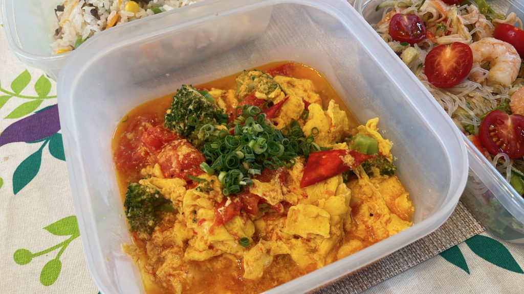 料理教室マンツーマントマト卵炒めモノ