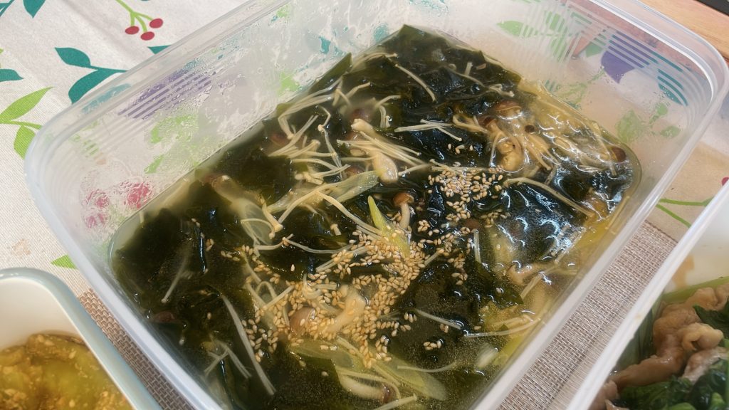 料理教室マンツーマンわかめスープ