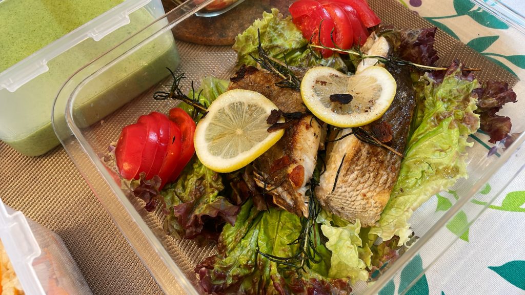 料理教室マンツーマン鯛ガーリックソテー