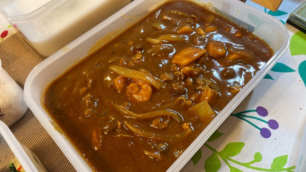 料理教室マンツーマンシーフードカレー