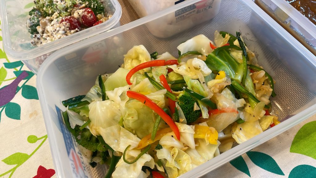 料理教室マンツーマンキャベツアンチョビガーリック