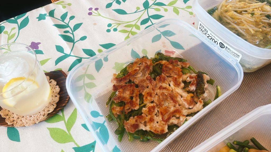 料理教室マンツーマンピーマンお好み焼き風