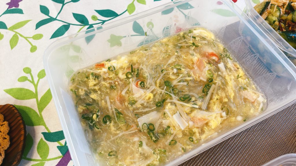 料理教室マンツーマン春雨卵スープ