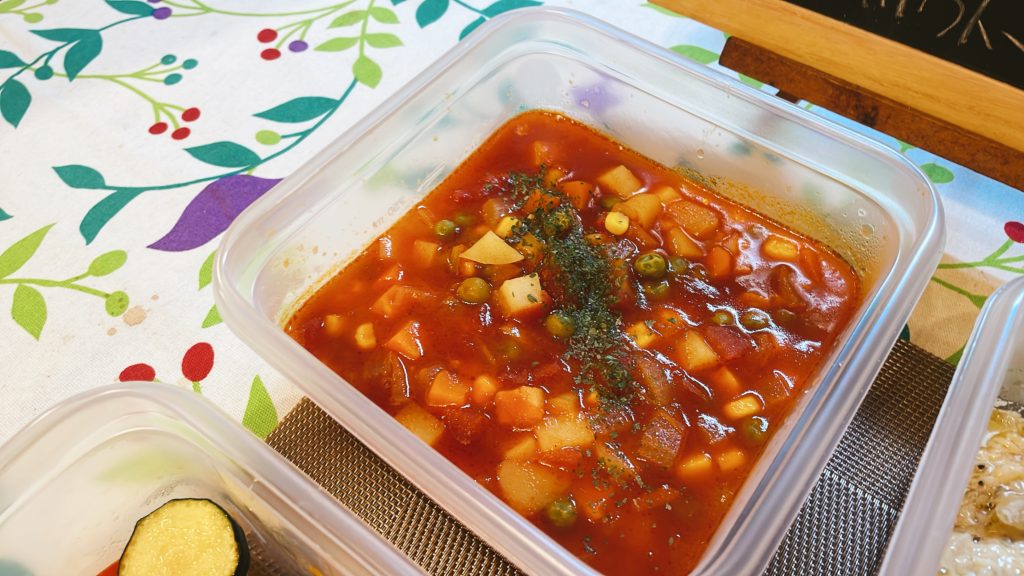 料理教室マンツーマンミネストローネ