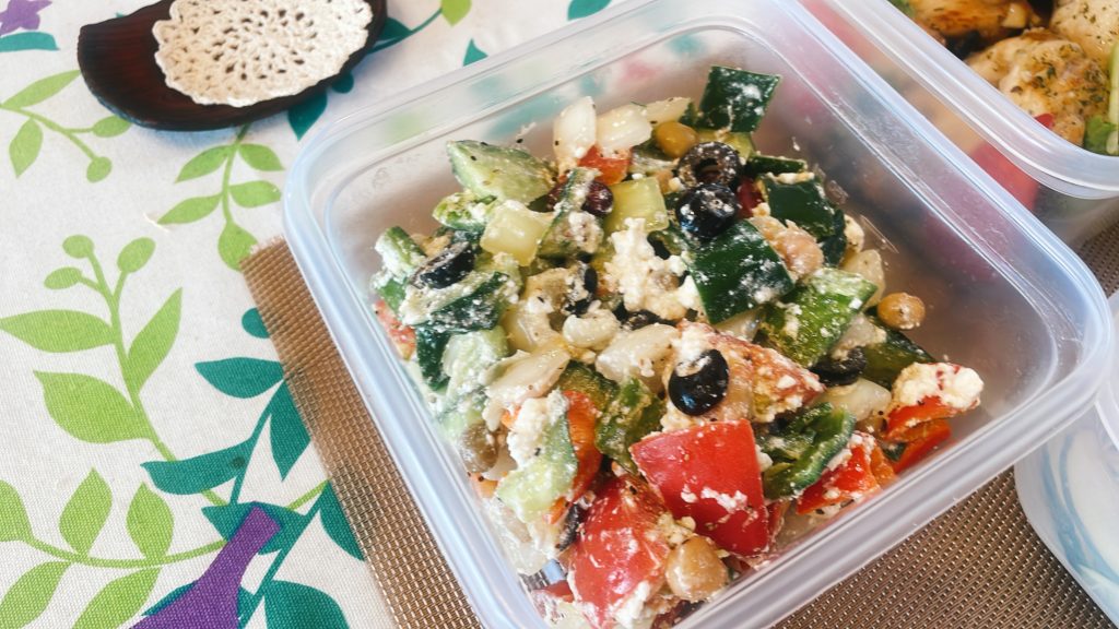 料理教室マンツーマンさっぱりチーズサラダ