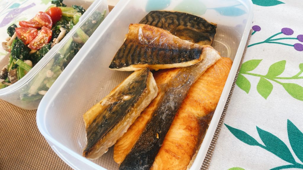 料理教室マンツーマン塩サバと鮭