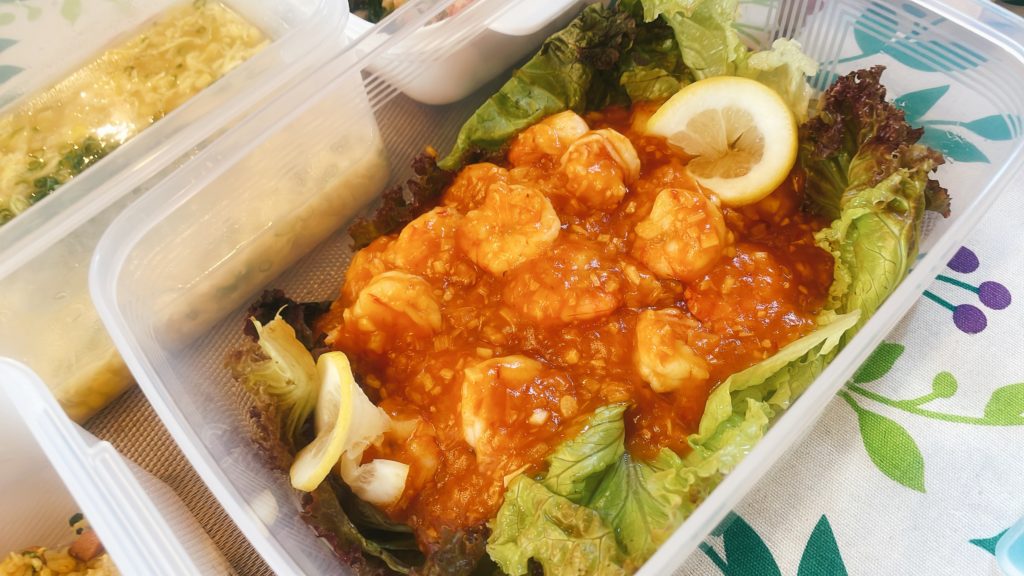 料理教室マンツーマンエビチリ