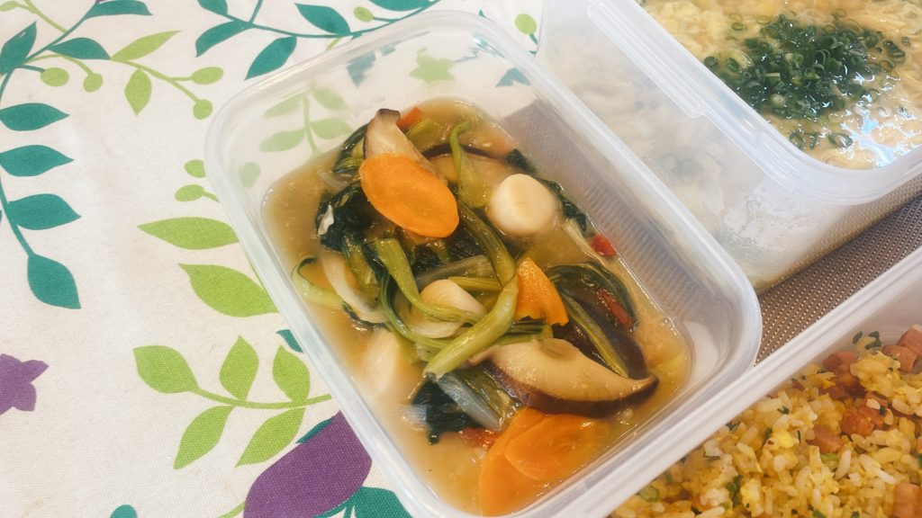 料理教室マンツーマンホタテ青梗菜