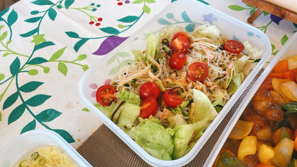 料理教室マンツーマン春雨サラダ