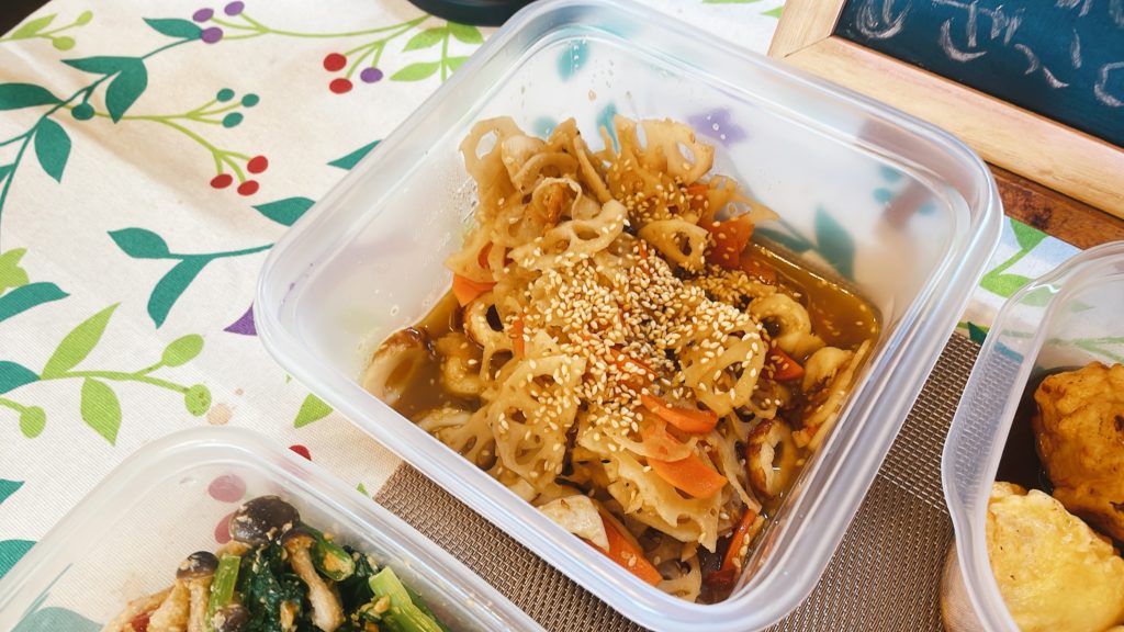 料理教室マンツーマンレンコンきんぴら