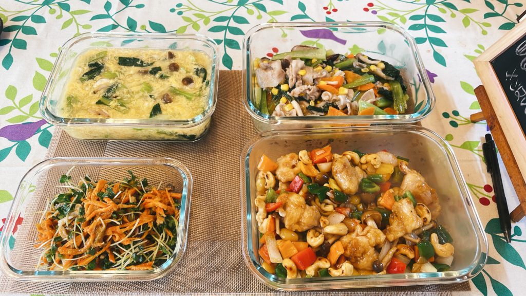 料理教室マンツーマン鶏とカシューナッツ炒めセット