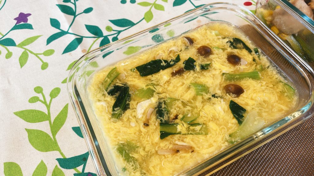 料理教室マンツーマン卵スープ