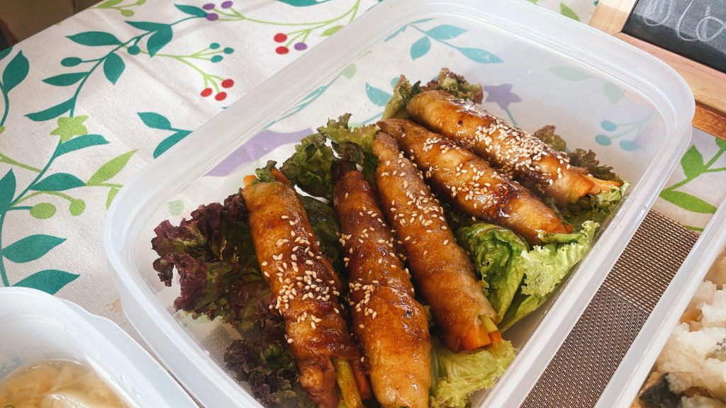 料理教室マンツーマン豚バラ巻き巻き