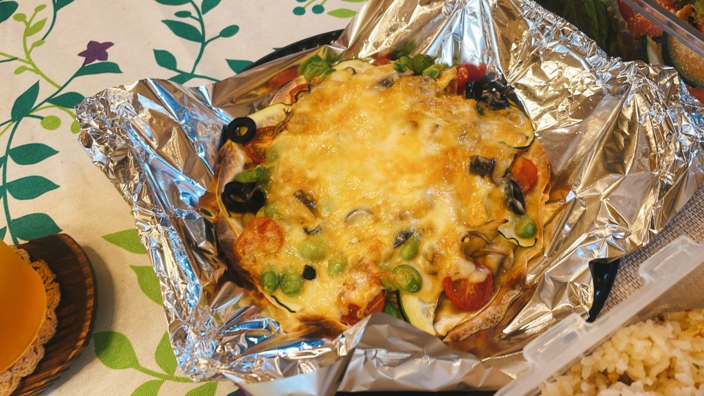 料理教室マンツーマンきのこピザ風