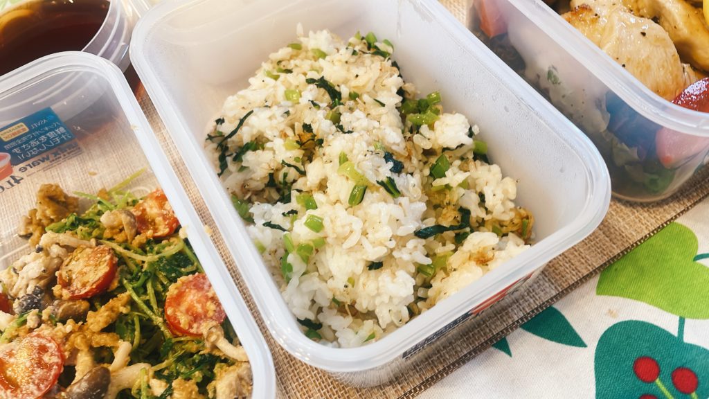 料理教室マンツーマン小松菜ごはん