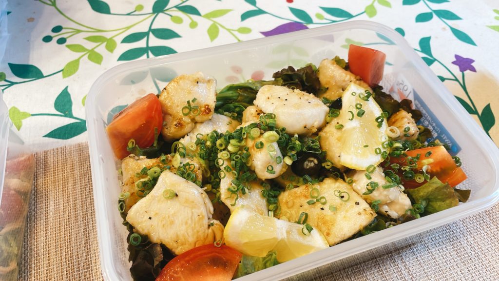 料理教室マンツーマンチキンガーリック焼き