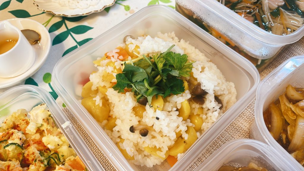 料理教室マンツーマン栗ご飯
