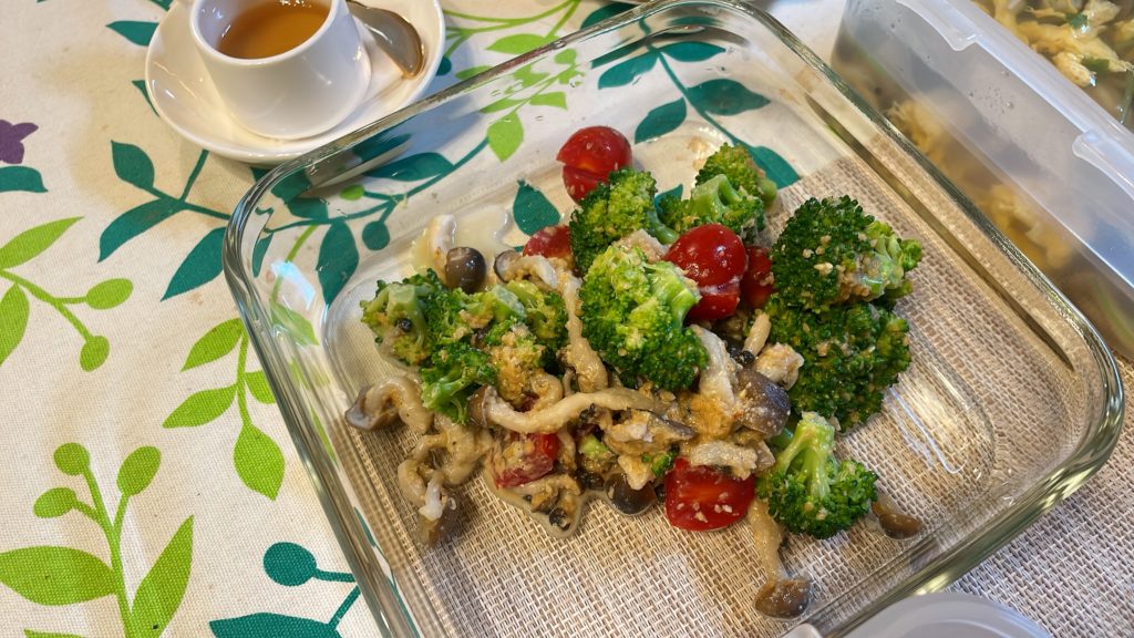 料理教室マンツーマンブロッコリー胡麻和え