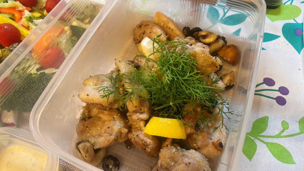 料理教室マンツーマンガーリックレモンチキン