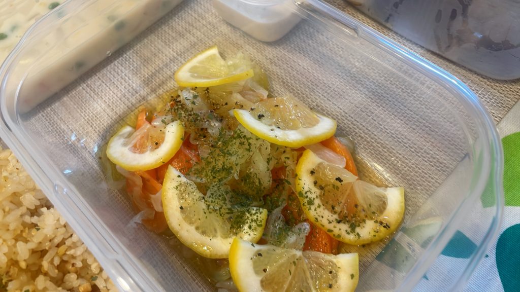 料理教室マンツーマンサーモンマリネ