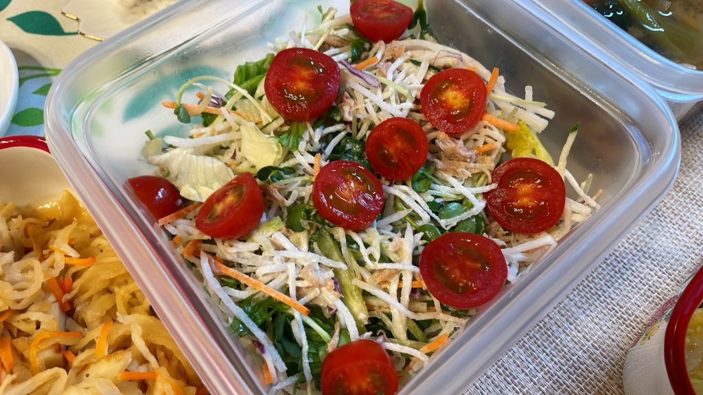 料理教室マンツーマン大根ツナマヨサラダ