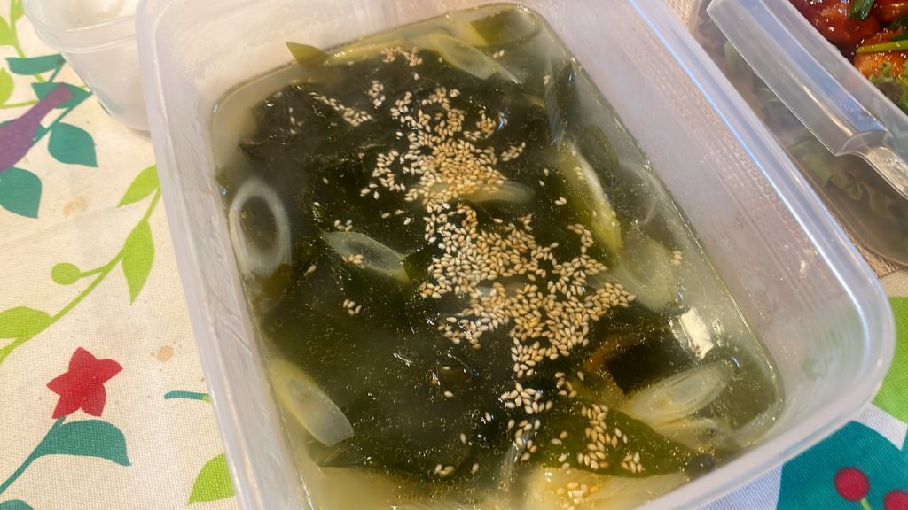 料理教室マンツーマンわかめスープ