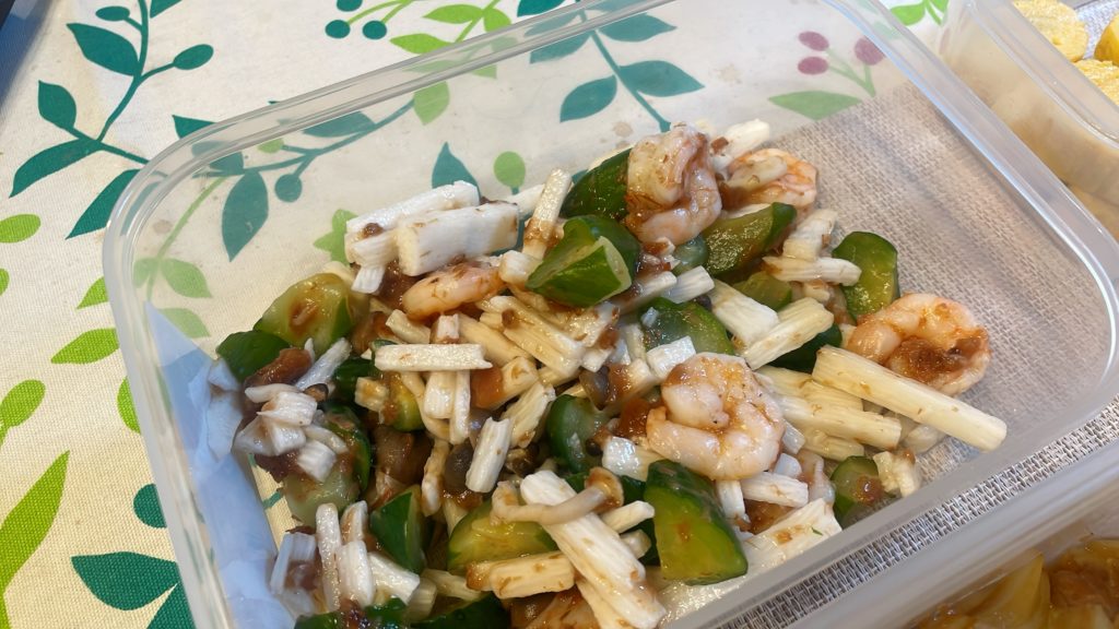 料理教室マンツーマン豚長芋梅きゅうり