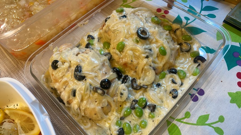 料理教室マンツーマンチキンガーリッククリーム煮