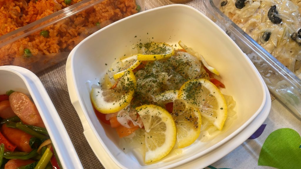 料理教室マンツーマンサーモンマリネ