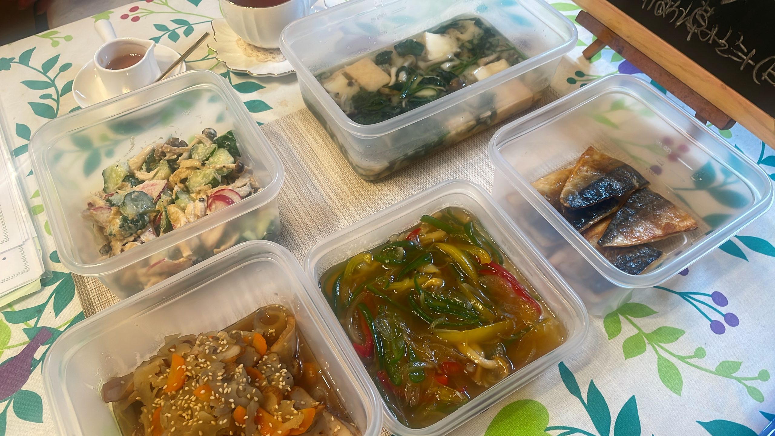 料理教室マンツーマンサバカラフル野菜あんかけセット