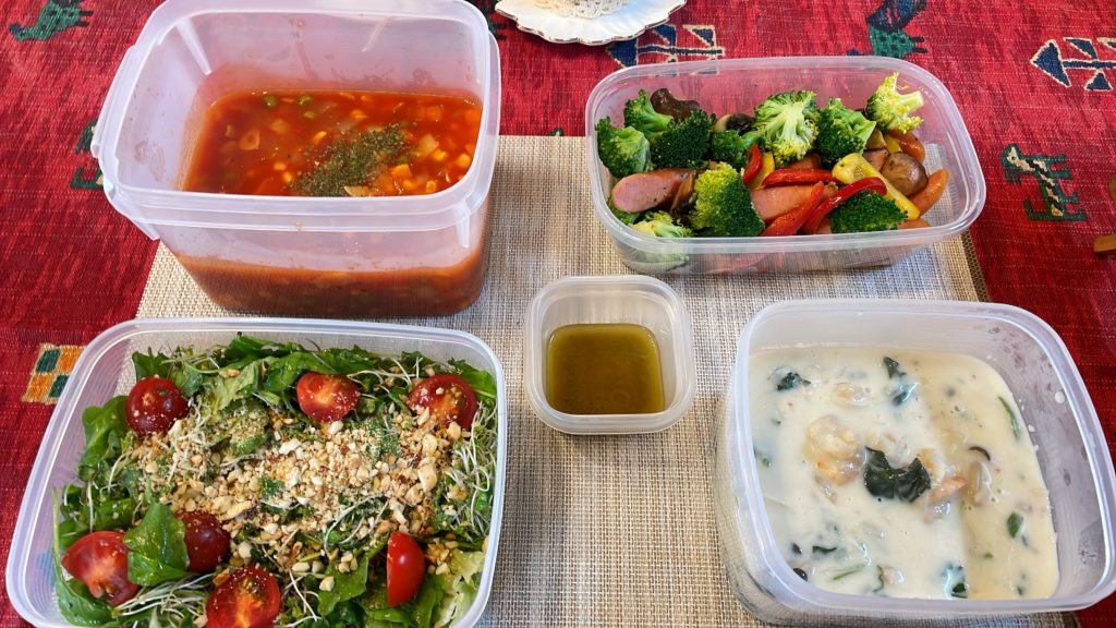 料理教室マンツーマンエビほうれん草クリームパスタソースセット