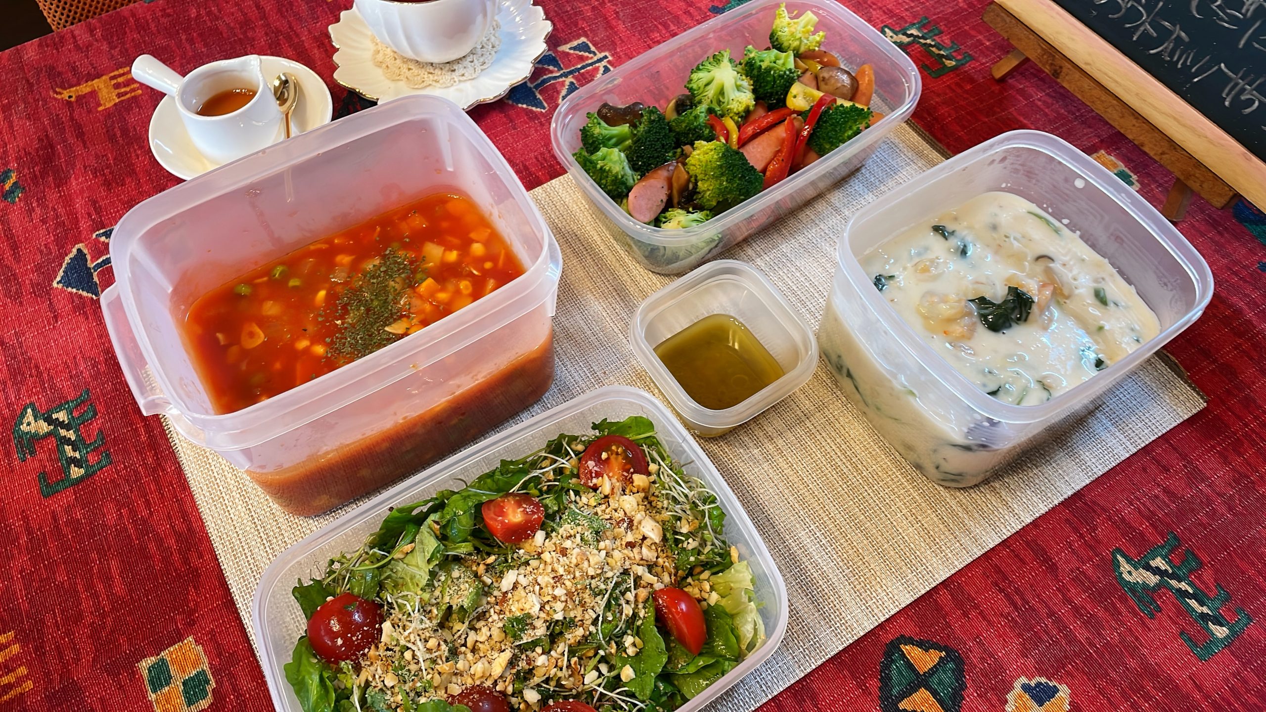 料理教室マンツーマンエビほうれん草クリームパスタソースセット