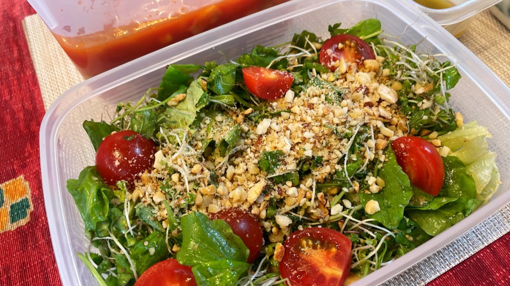 料理教室マンツーマンスプラウトサラダ