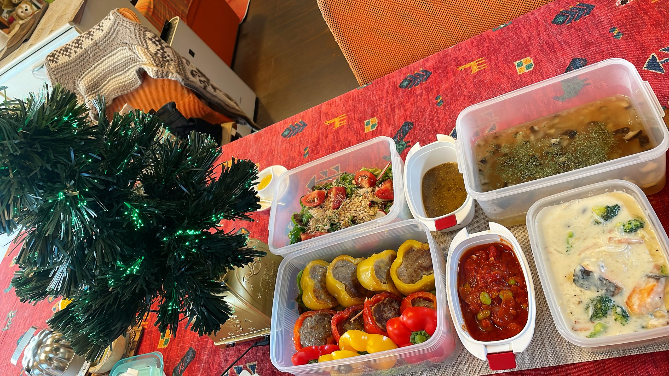 料理教室マンツーマンパプリカ肉詰めセット