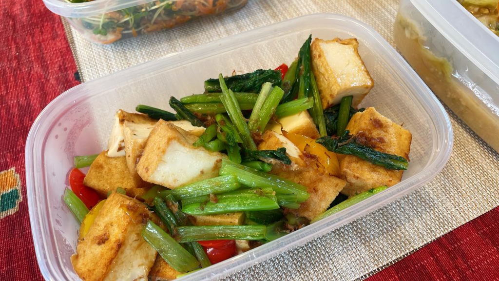 料理教室マンツーマン厚揚げ小松菜