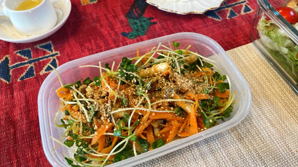 料理教室マンツーマン人参ナムル風