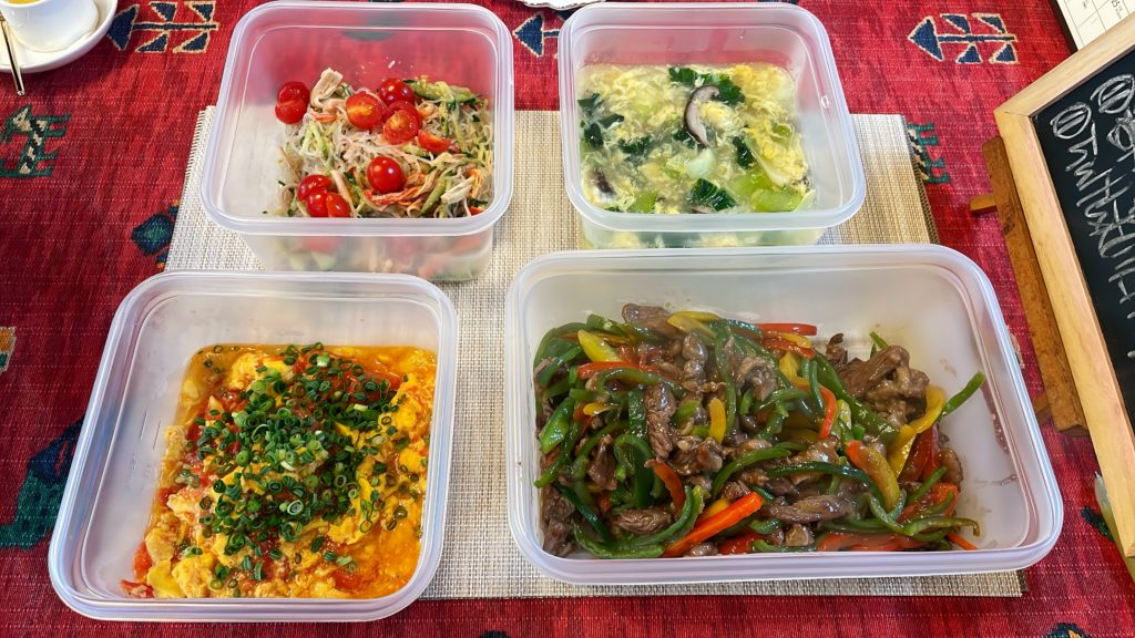 料理教室マンツーマン青椒肉絲風セット