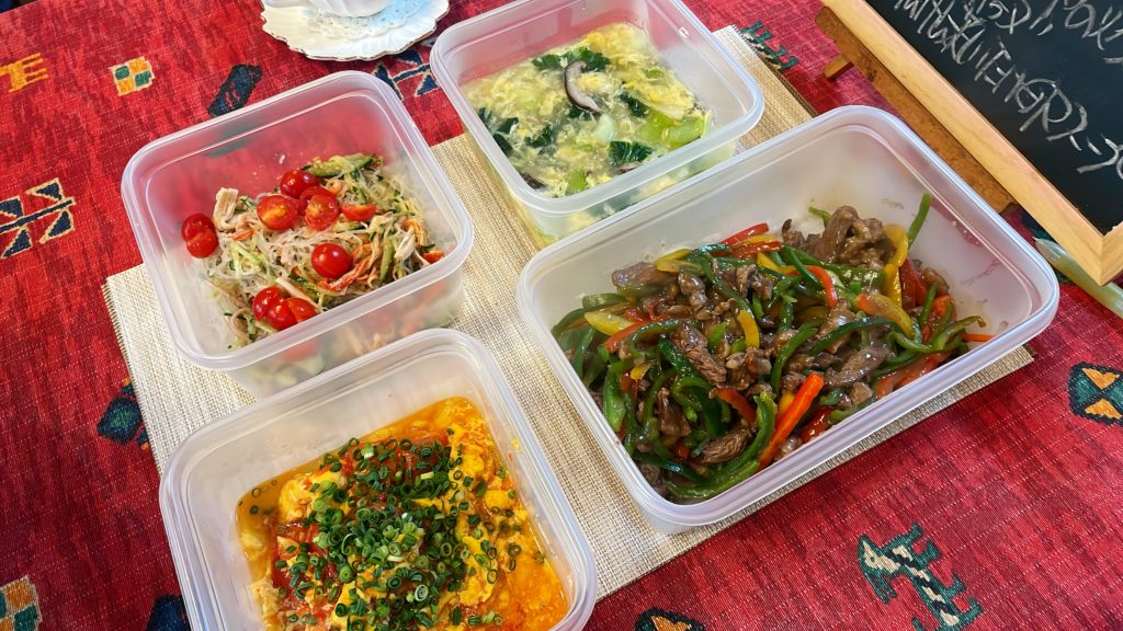 料理教室マンツーマン青椒肉絲風セット