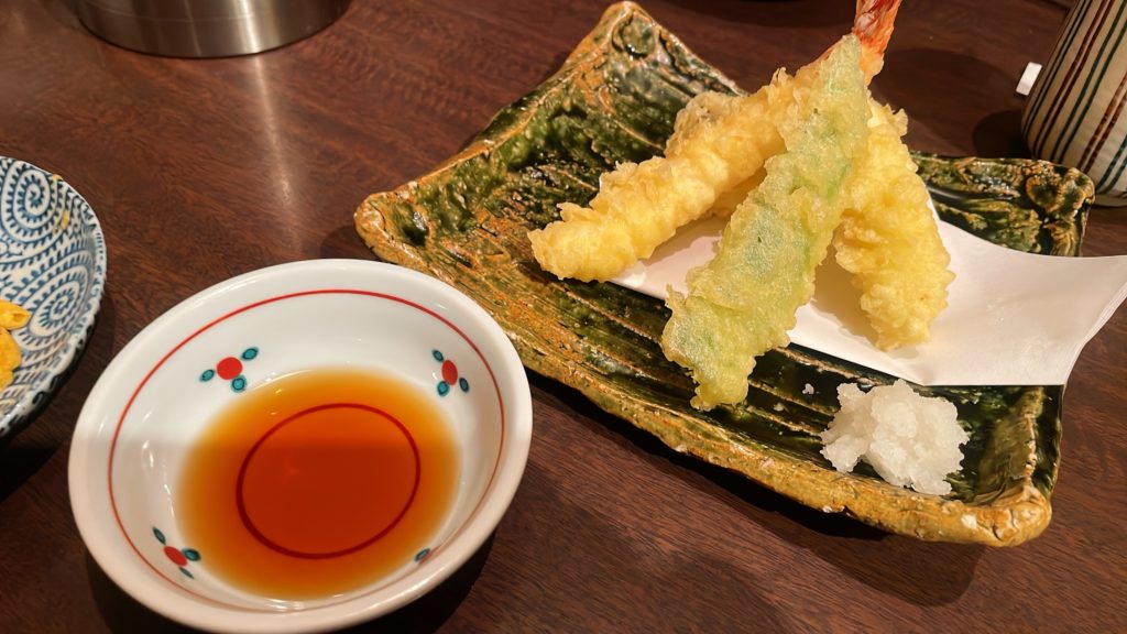 料理教室マンツーマンお蕎麦屋さんの天麩羅