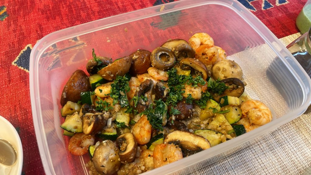 料理教室マンツーマンマッシュルームアンチョビガーリック